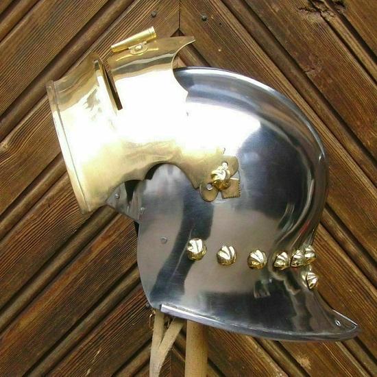 Medieval Italian Sallet Helmet Burgundy Lerp Re-enactment Style Halloween Costume