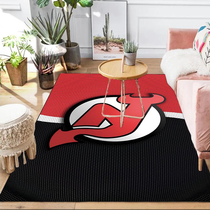 Jersey Devils Logo Area Rug Suitable for Indoor And Outdoor,Carpets for Kitchens, Homes, Offices, Living Rooms,Home Decor,Christmas Gift