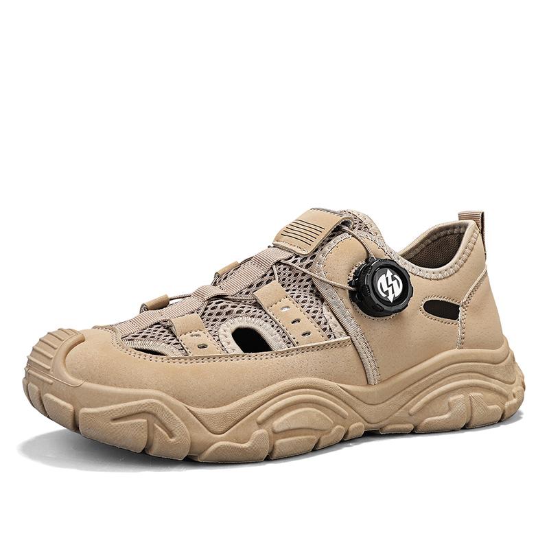 Outdoor Sports Sandals Men Rotary Buckle Hiking Sandals Summer Hollow Out Beach Shoes Breathable Men's Sandals  Sandalias Hombre