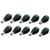 10PCS Male DC Connectors for Power Supply Applications In Black