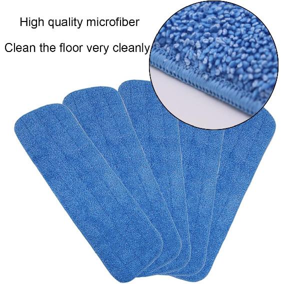 10 Pack Spray Mop Replacement Heads for Wet/Dry Mops, Reusable Microfiber Mop Pads Compatible with Bona Floor Care System - Blue