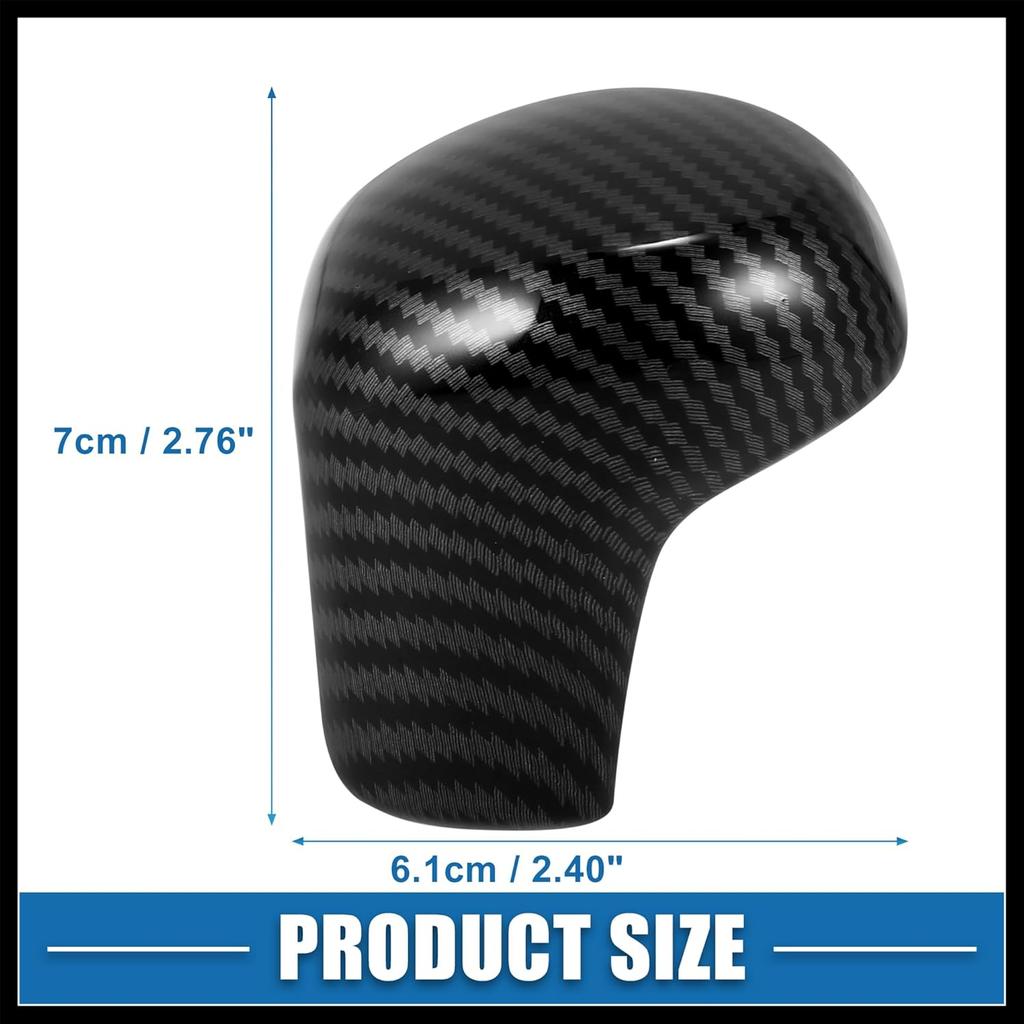 Gear Shift Knob Cover Automatic Transmission Lever Trim for Honda Civic 10th Gen 2016 2017 2018 2019 2020 2021 ABS Carbon Fiber Pattern Black Durable