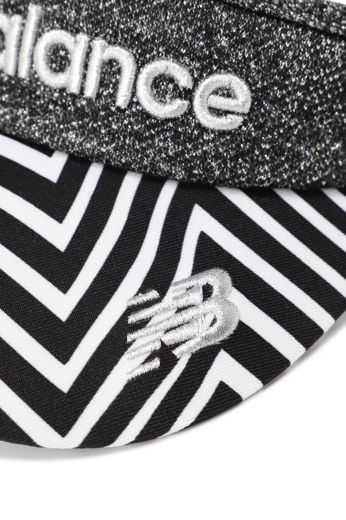 Golf Sun Visor Zebra Sweat Absorbent Quick Drying FR [New Balance] Women's (3D Pattern/COOLMAX Slip) / 012-3287512 010_Black