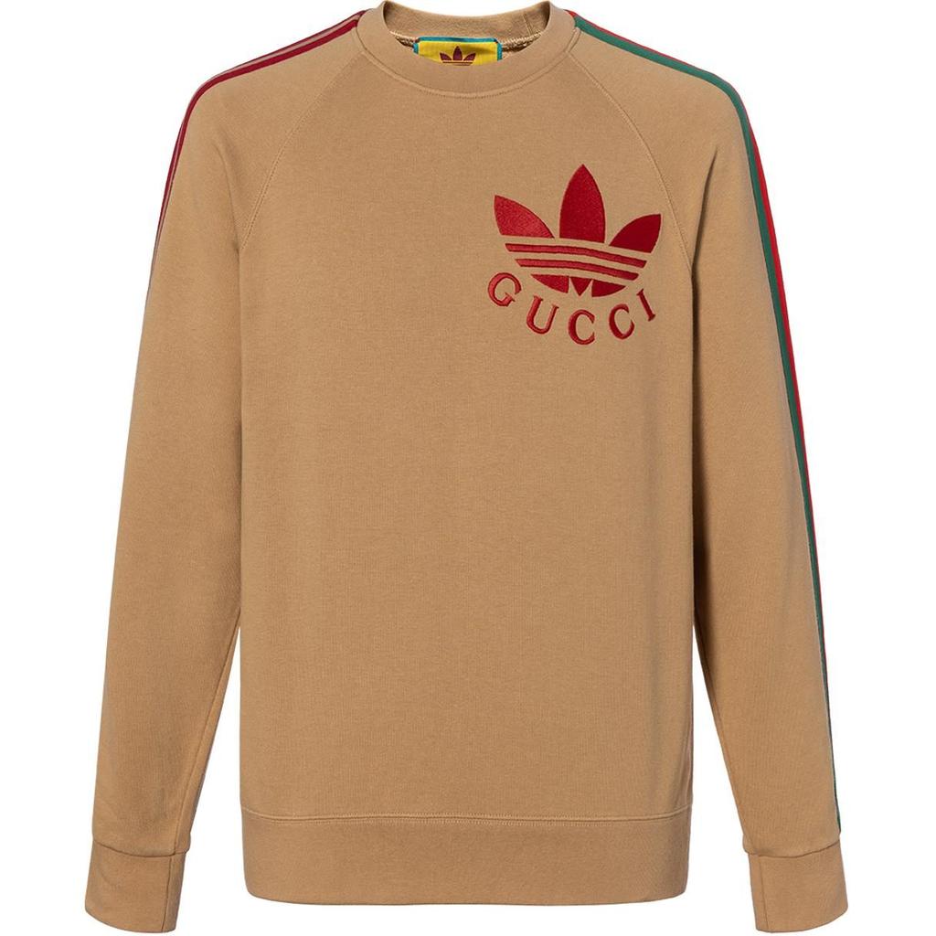 Gucci X Adidas Originals SS22 Sweatshirt Men's Dark Beige 691638-XJEML-2184