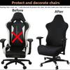 Gaming Chair Cover-Gaming Chair Seat Cover 4pc/Set Gaming Chair Covers Stretchable with Armrest Covers/Chair Back Covers/Chair S