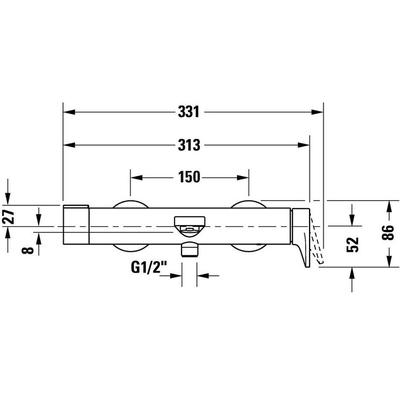 Duravit Tulum Black Mat Mixer (TU5230000046)