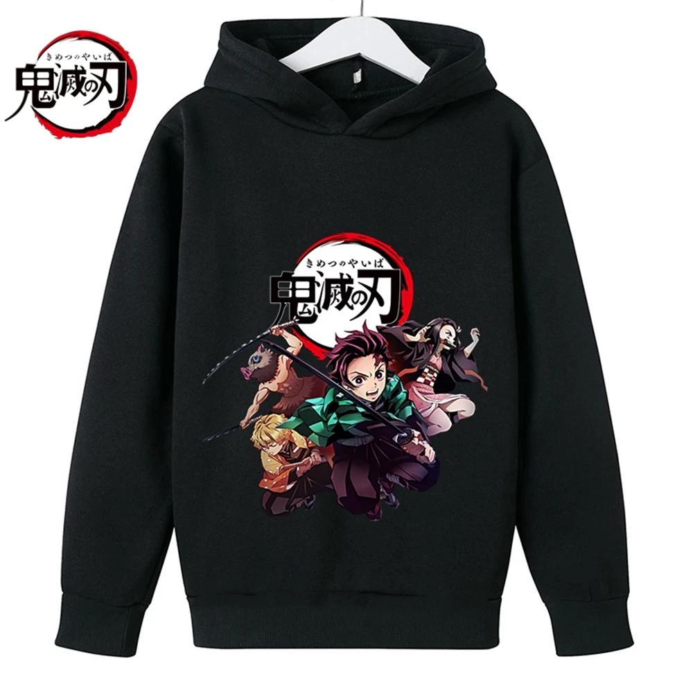 Autumn Warm Evil Spirit Killing Fashionable Casual Sports Hoodie With Anime Print For Boys And Girls Clothing