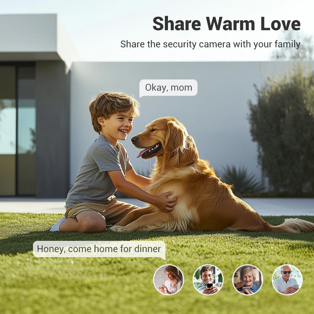 1/2/4 PCS 1080P Security Camera Wired, 2.4G/5G WiFi Home Surveillance Cam with 360° Pan/Tilt, Color Night Vision, Motion Detection, SD/Cloud Storage