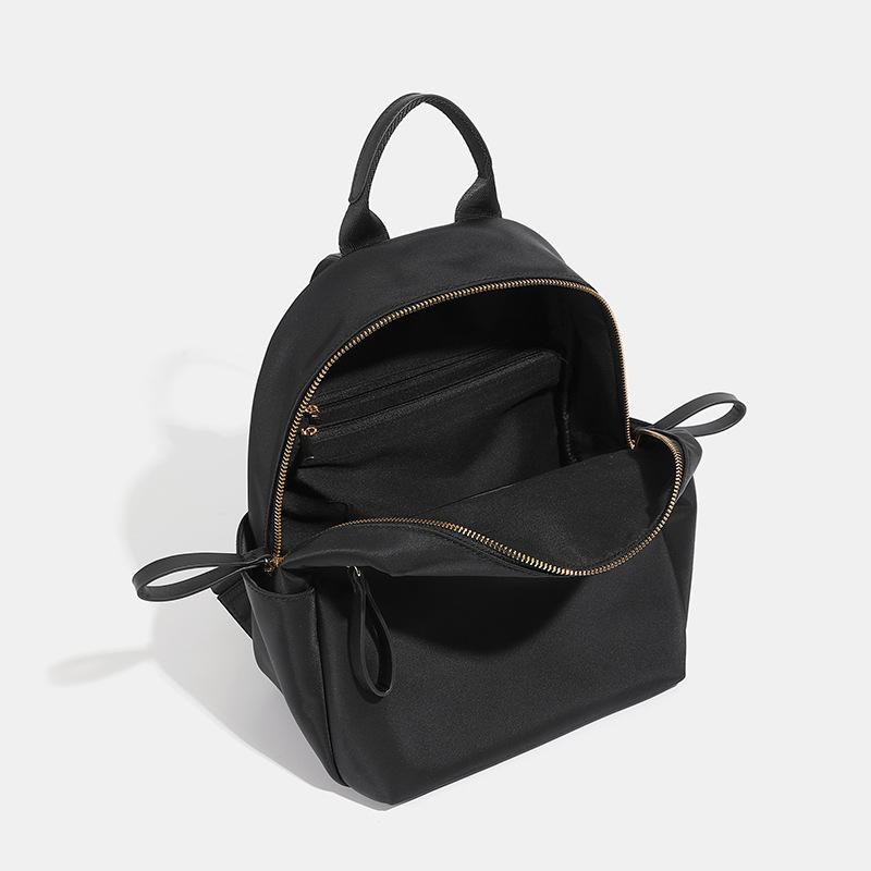 Oxford Cloth Backpack for Students' Daily Commuting Large Capacity Multi Layer Korean Version Simple and Versatile Solid Color School Bag