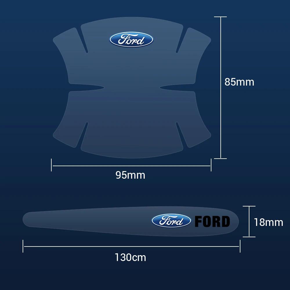 Car Sticker Ford 8pcs Transparent Car Door Handle Protector Film Sticker Anti Scratch Decal For Ford Fiesta Mondeo Fusion Explor