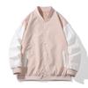 Frühlings- und Herbst-Amerikanische Baseballjacke für Herren und Damen, Schwarz-Weiß gespleißt, Sport-Hongkong-Stil-Jacke