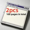 2 Packs Totaling 100 Sheets, Retro Computer Sticky Notes, Nostalgic Notepad Memo Pad, Vintage Windows Style Self-Adhesive Reminder Notes