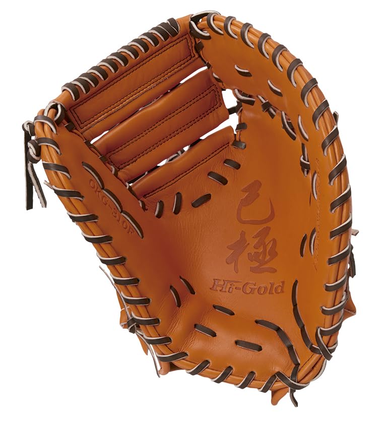 High Gold General Softball Mitt Kigoku SR Orange X D Brown For First Baseman Pitcher LH "HI-GOLD OKG-310F Right-handed
