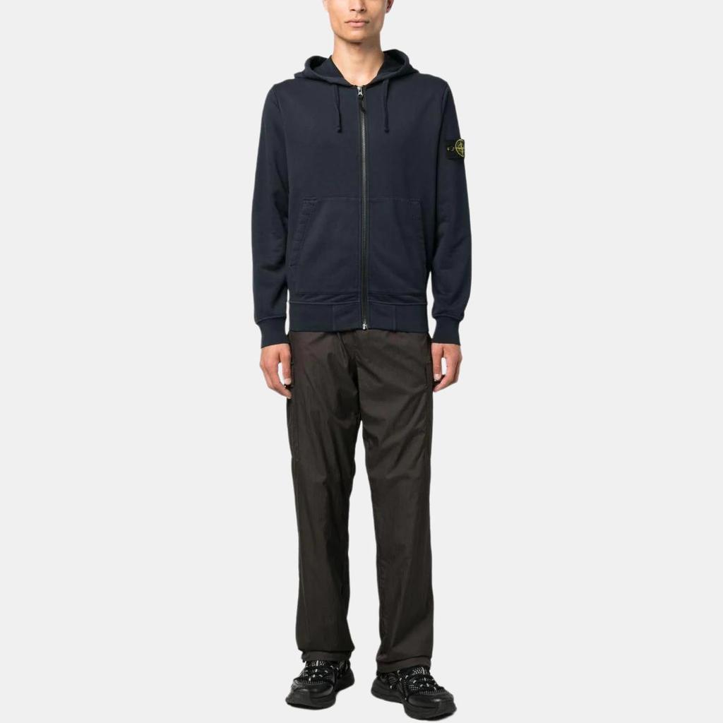STONE ISLAND Ss25 Long Sleeve Hooded Zipper Solid Jacket Men Jackets Blue K1S156100042-S0051-V0020