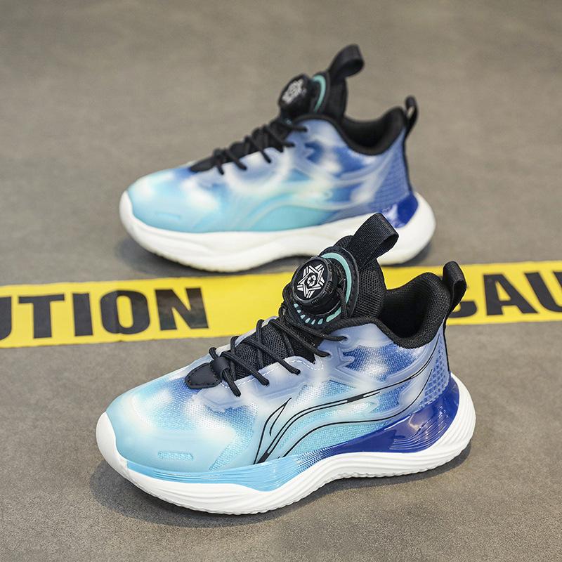 

Breathable mesh boys shoes 2025 spring and summer new soft-soled non-slip luminous primary school sports shoes boys 39