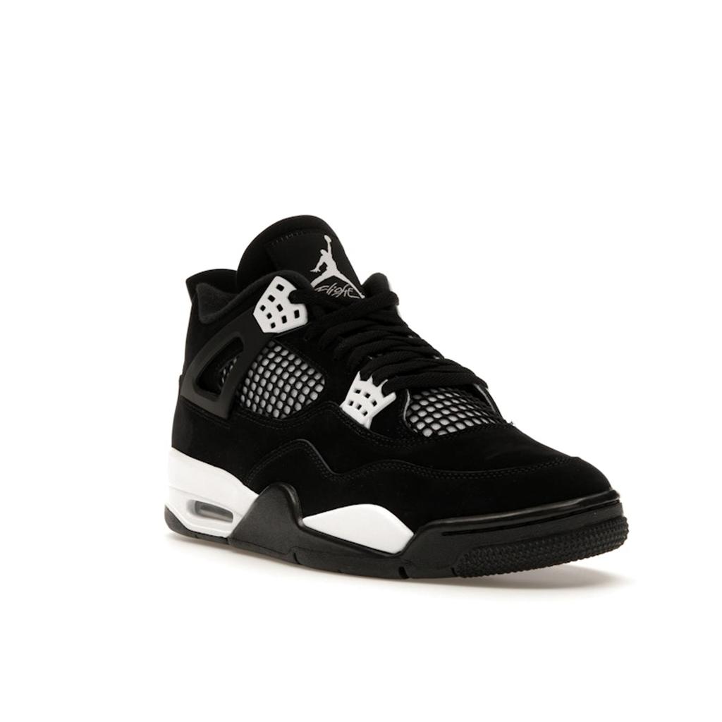 Air Jordan 4 Retro White Thunder Unisex Sneakers Black FQ8138-001