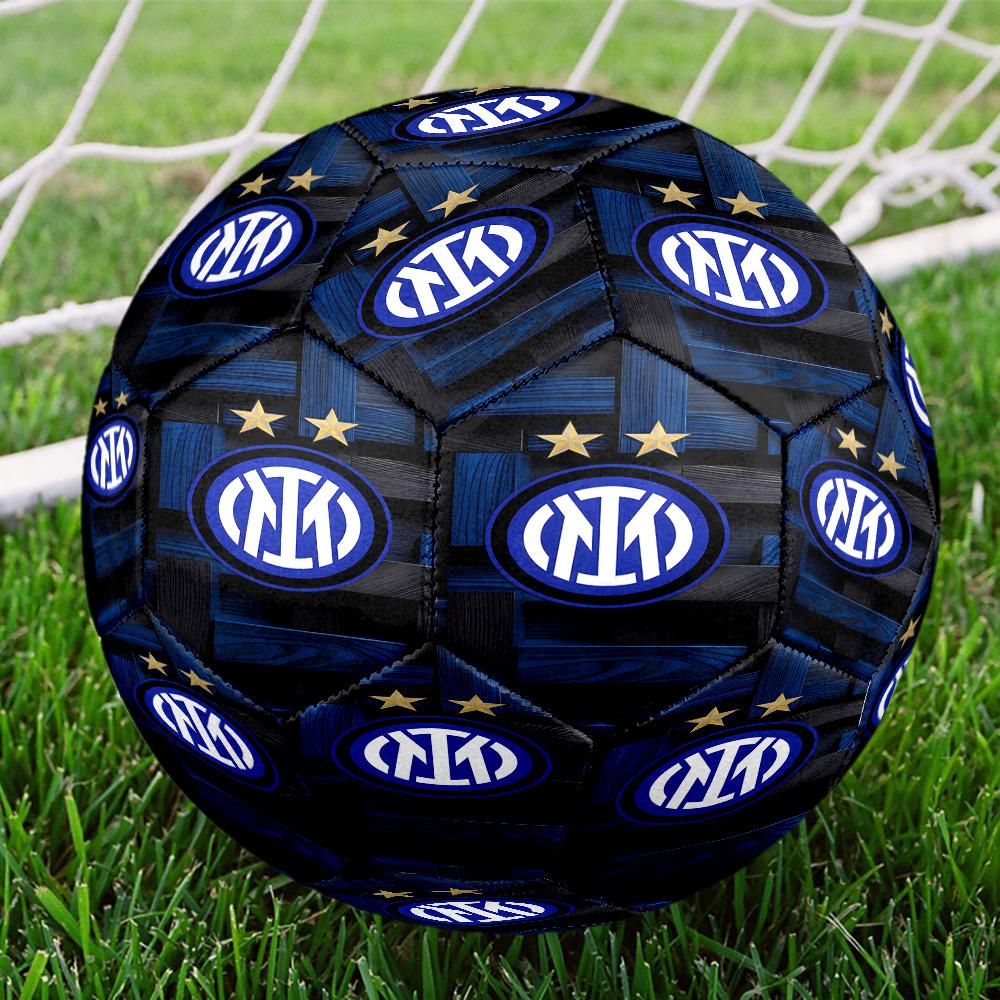 Inter FC Crest Printed No. 5 Soccer Balls, High-Quality, Anti-Slip, Protective Football, A Unique Gift , Birthdays, Christmas Gifts