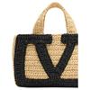 Valentino Viva Superstar Woven Logo Fabric Tote Bag Small Women Tote Bags Natural 7W2B0S12QETEX9