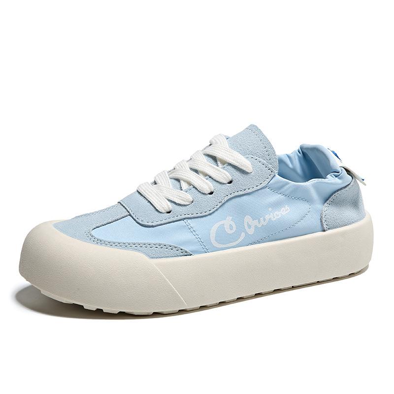 2025 summer new soft sole fashion candy color women's shoes round head lace-up casual sports moral training shoes women's