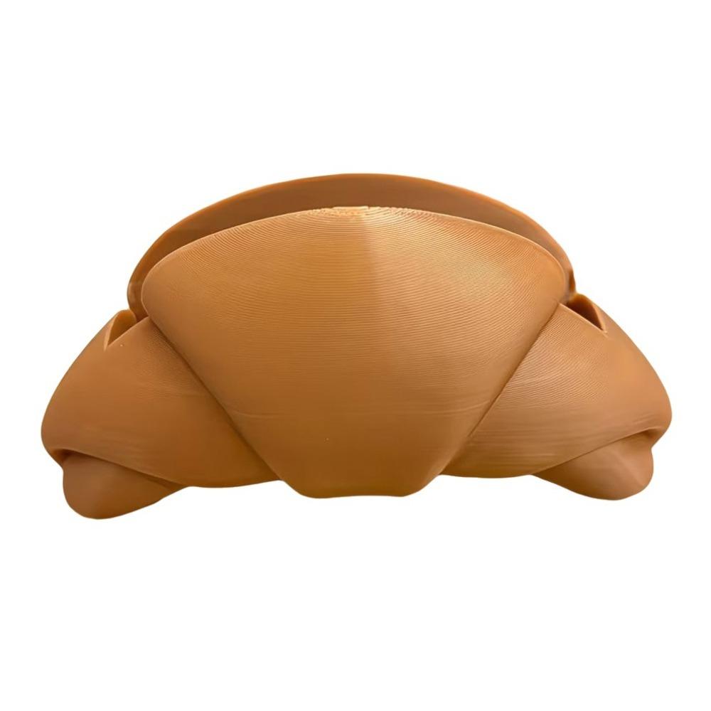 

Croissant Shaped Desktop Card Holder Plastic Business Card Case Card Display Box Reception Desk коричневый