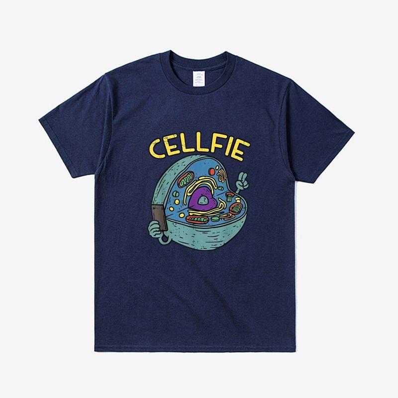 An Interesting Cell Five Science Biology Teacher's T-shirt Top Casual Pure Cotton Suitable for Both Men Women with Short Sleeves