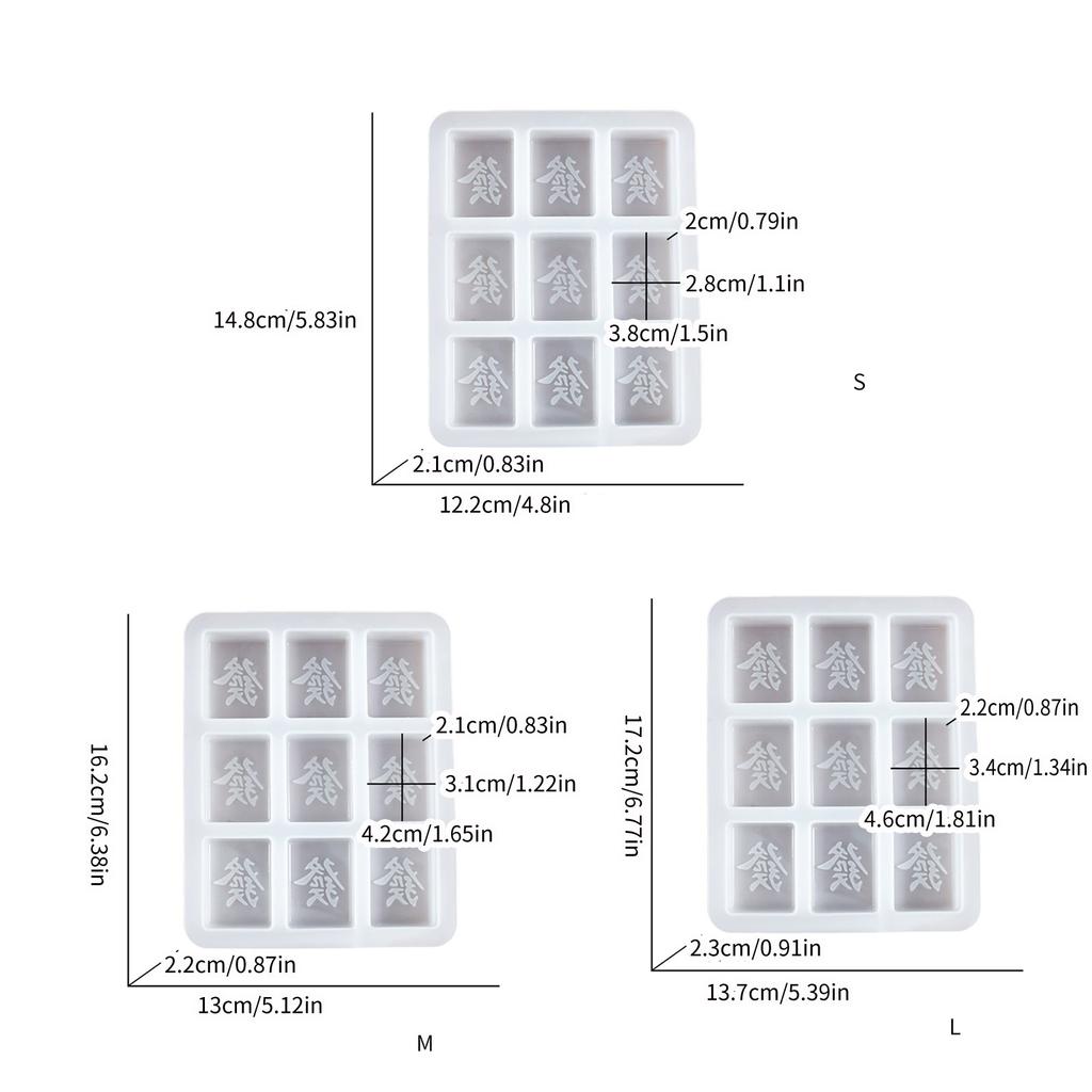Beautiful Mahjong Pendants Drop Glue Silicone Mold for Mahjong Pendants Delicate Fortune Mahjong Mold for Decorations
