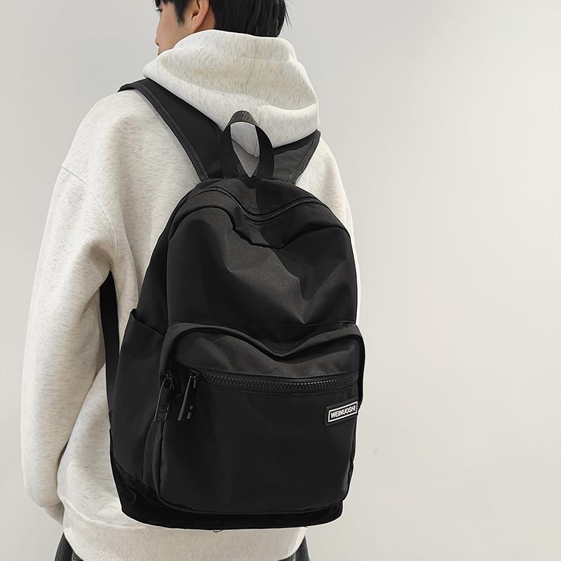 Women's Color Block Backpack Student School Bag Men's Lightweight Large Capacity Travel Backpack