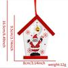 Decorative Christmas Wooden Cottage Hangings With Iconic Santa Claus And Snowman For Cheerful Holiday Vibes