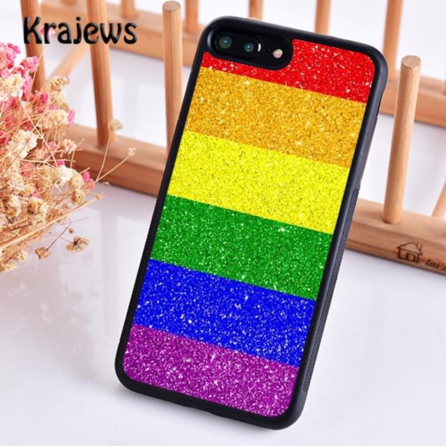 Krajews Gay Pride Flag LGBT Soft Phone Case Cover For iPhone 17 Air 16 15 14 plus 11 12 13 pro max Plus coque Fundas