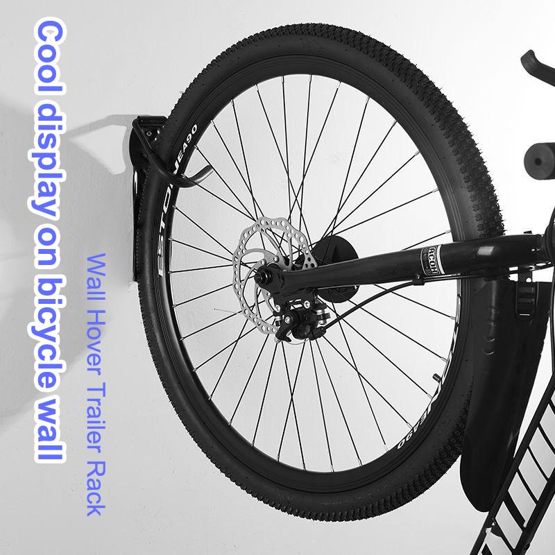 1Pcs Bike Stand Wall Mount Bicycle Holder Mountain Bike Rack Stands Storage Hanger Hook Mounted Rack Stand Steel Black