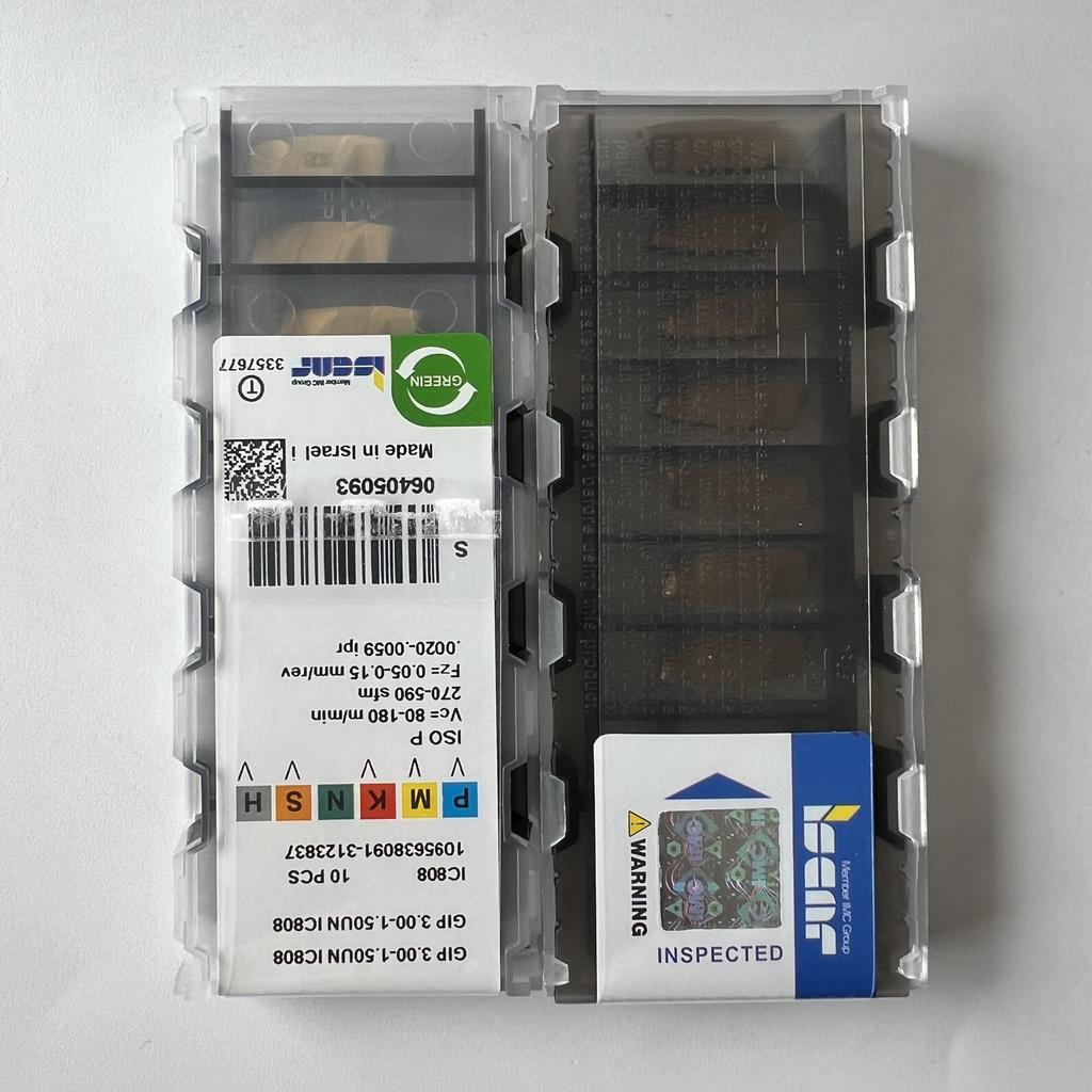 ISCAR / GIP3.00-1.50UN IC808 / Industrial indexable carbide inserts 10 Pcs