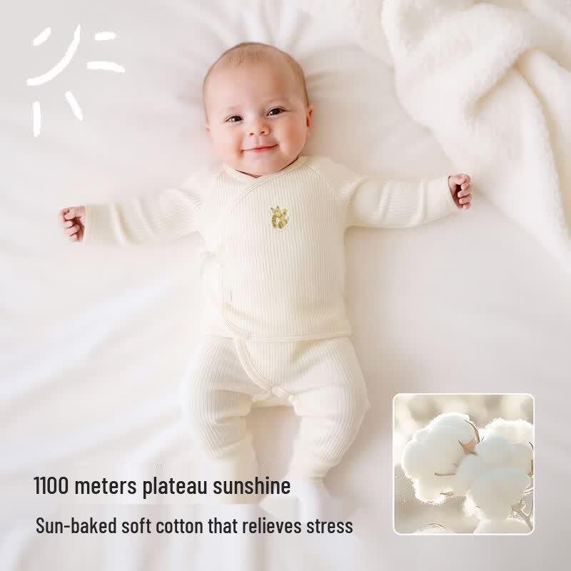 YEEHOO Baby Moisture-Wicking Breathable Robe & Pants Pajama Set