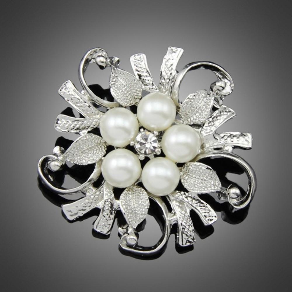 Metal Flower Brooch for Women Versatile Pearl Brooch Jewelry Brooches  Party Clothing Accessories