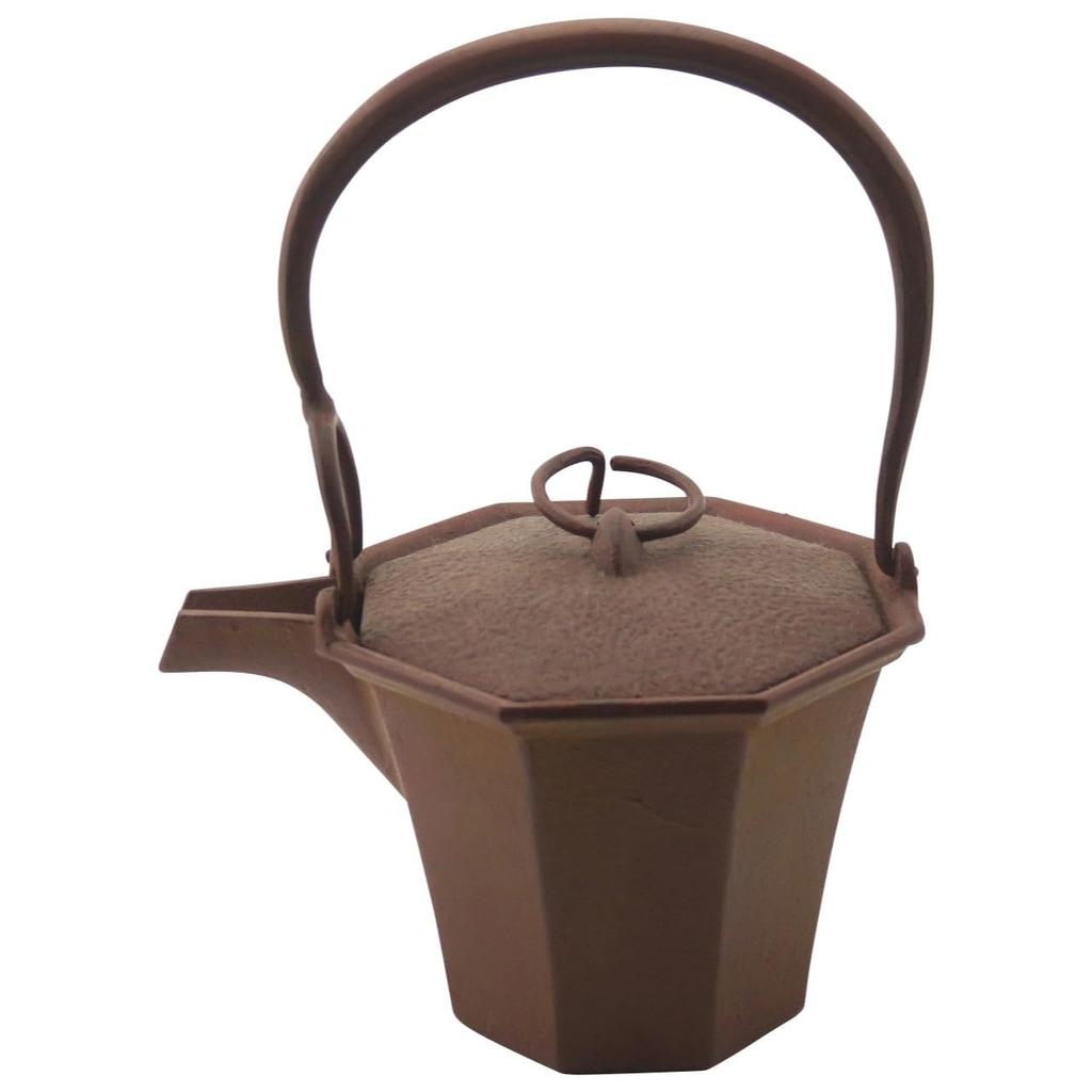 Takaoka Copperware Kita Shobei Hot 250ml Takaoka Iron Made in Product Number 22115 Teapot, Octagonal, Red, Approx. Capacity, Teapot, Japan,