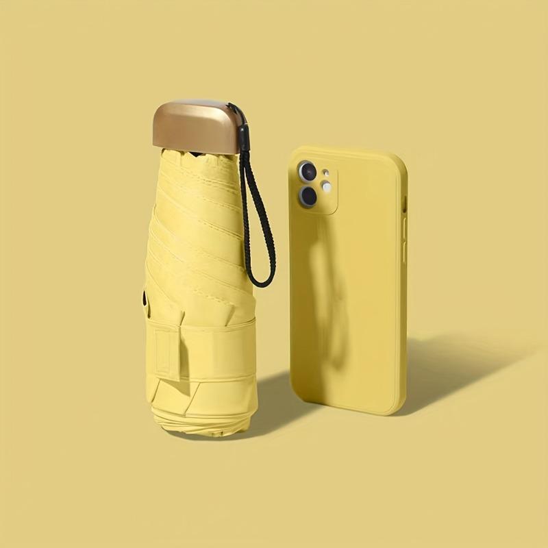 

Портативный Мини Компактный Цветочный Зонт от Солнца с UV-Защитой - Прочная Железная Рама и Влагостойкая Ткань, Ручное Открытие с Защитой от Солнца UPF50+ Iron&6K жёлтый