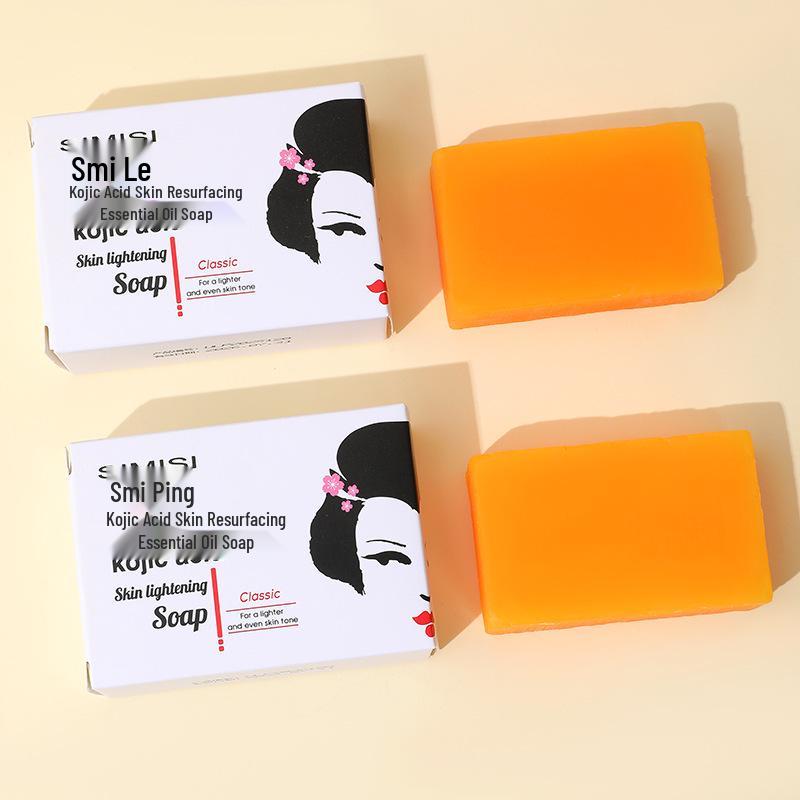 Kojisäure & Glutathion Ätherisches Öl Handgemachte Seife - Reinigend & Feuchtigkeitsspendend, 80g