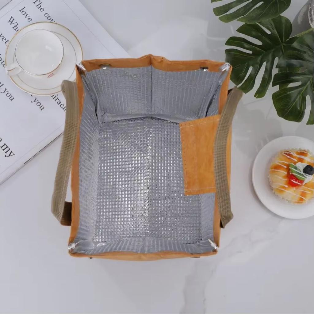 Isolierte Lunchtasche mit großem Fassungsvermögen, Thermische Bento-Tasche mit Aluminiumfolie für die Arbeit & Essenslieferung