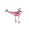 1 Pair Oil Dripping Bird Stud Earrings Hypoallergenic Alloy Enamel Red Bird Bell Earrings Lightweight Women Girls Earrings Fashion Jewelry