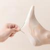 5 Pairs Women's Summer Thin Ice Silk Mesh Socks Cotton Base Solid Color Invisible Sweat Absorbent Non-slip No Heel Drop