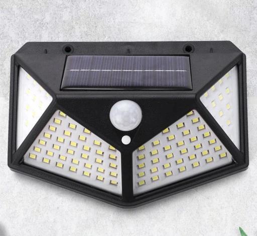 Lampa Solarna Z Czujnikiem Ruchu Zmierzchu Jasna 100 Led Mocna Zewnętrzna