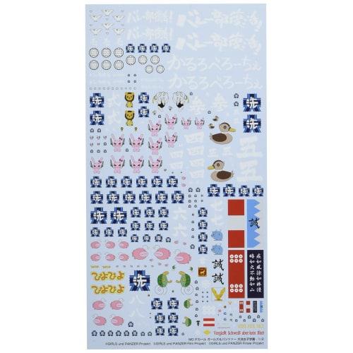 Modelkasten MG Decal Girls & Panzer Oarai Girls' High School 2-Piece Set Plastic Model Decal GD-08