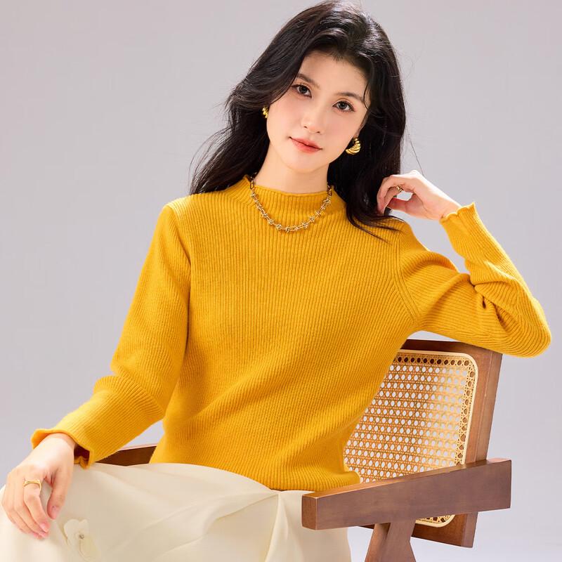 Jinjv Women's Wool Blend Pullover Sweater