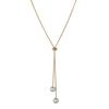 Wind Pearl Pendant Alloy Y Adjustable Necklace Suitable For Ladies Girls Commuter Vacation Party Party