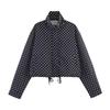 European and American style, wholesale women's clothing fashion versatile temperament casual design nine-color hair polka dot set