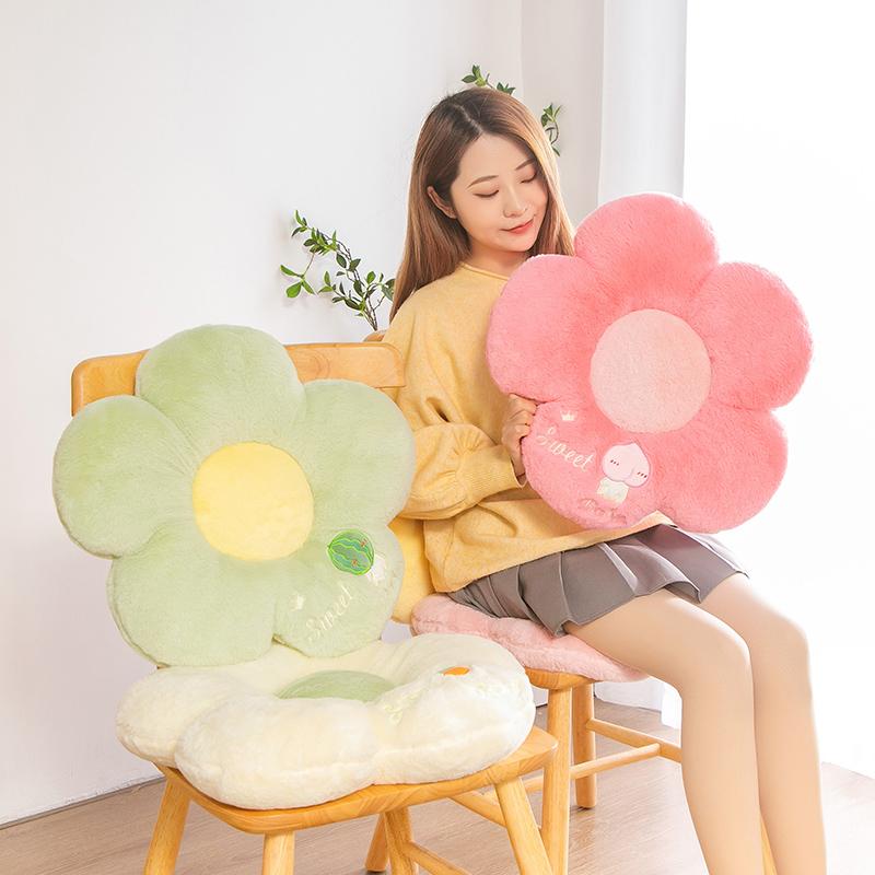 50/90 cm Jucării drăguțe de pluș cu flori de pluș umplute, moale, cu plante mari, covoraș cu fructe, pernă de podea, pernă de dormit, pentru cadouri pentru iubită pentru bebeluș