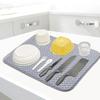Dish Drying Mat Strong Microfiber Water Absorption Hanging Quick Dry Hole Countertop Sink Draining