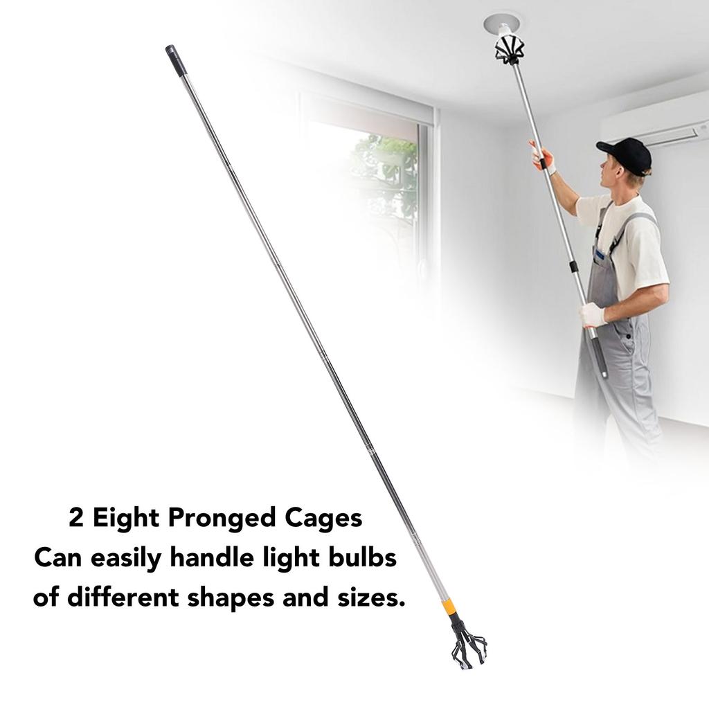 High Ceiling Light Bulb Changer Cover Lock Design Telescopic Extension Pole Light Bulb Changer High Light Bulb Changer