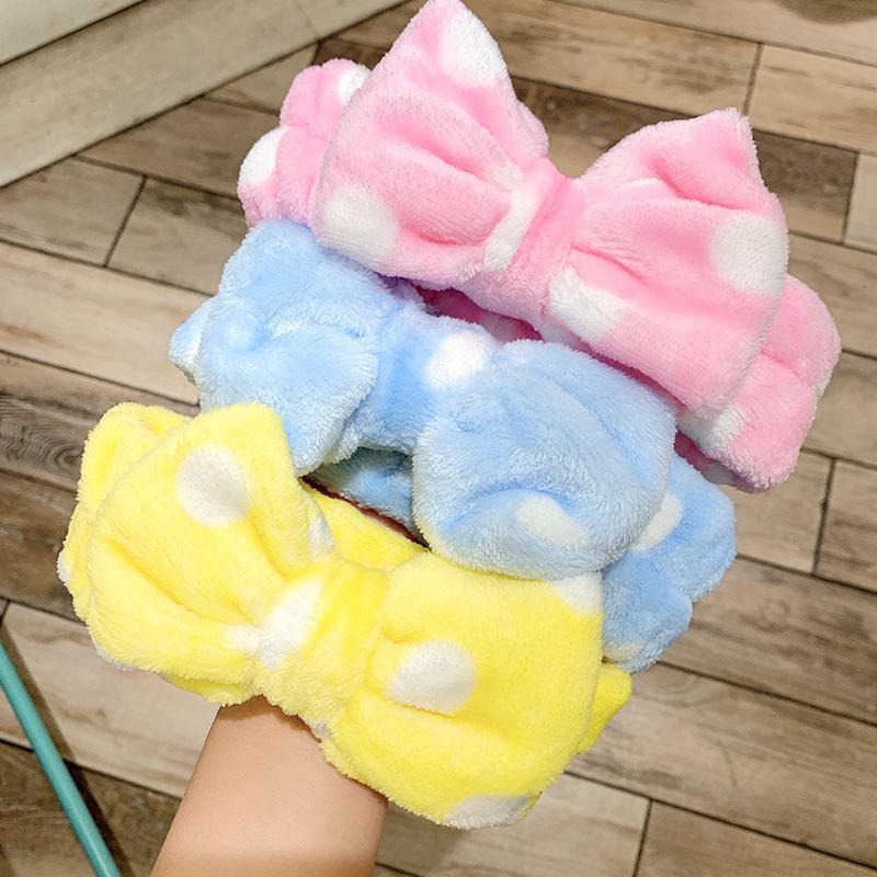 Cute Coral Fleece Soft Bow Headbands For Women Girls Fashion Bath Hair Holder Hairbands Hair Bands Headwear Hair Accessories