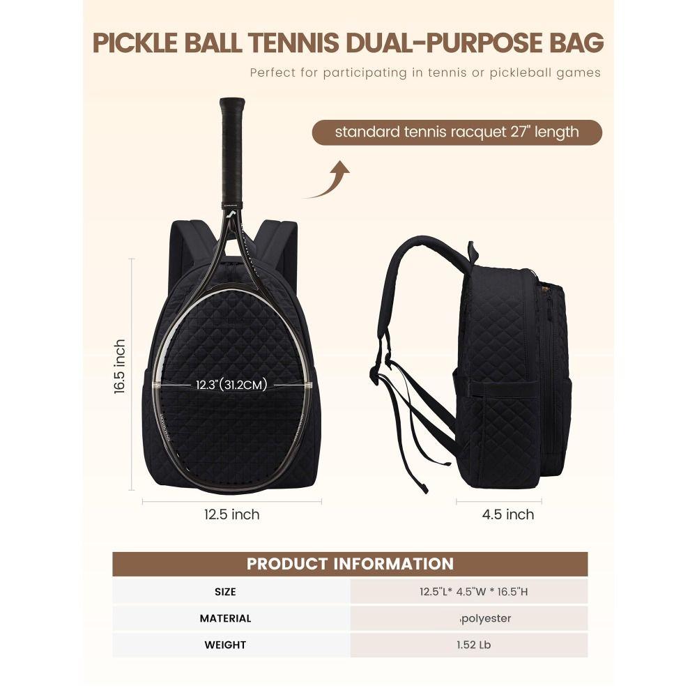 Large Capacity Tennis Bag Quilted Tennis Racket Bags New Sling Crossbody Backpack  Women Men