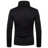 Men S Plus Size Fitted High Neck Long Sleeve Solid Color T Shirt